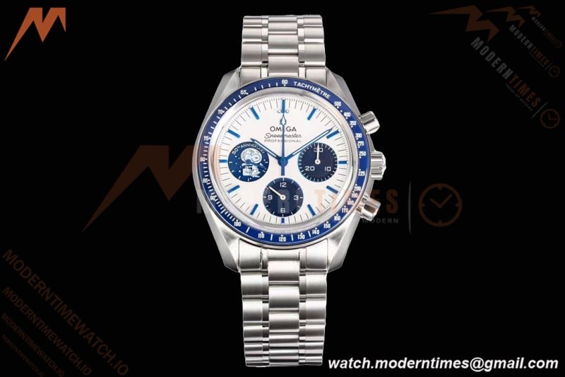 Omega - Speedmaster “Silver Snoopy Award” 50th Anniversary 42mm SS/NY Wht/Blue OSF V2 Cal.3861