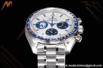 Omega - Speedmaster “Silver Snoopy Award” 50th Anniversary 42mm SS/NY Wht/Blue OSF V2 Cal.3861