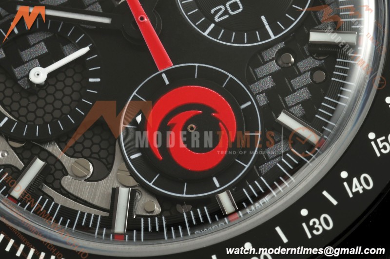 Omega - Speedmaster Dark Side of the Moon Team Alinghi 44.25mm CER/RU Carbon Fiber Skeleton Dial BLSF Cal. 1865 Mod