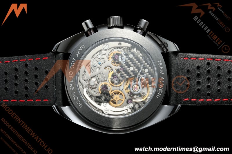 Omega - Speedmaster Dark Side of the Moon Team Alinghi 44.25mm CER/RU Carbon Fiber Skeleton Dial BLSF Cal. 1865 Mod