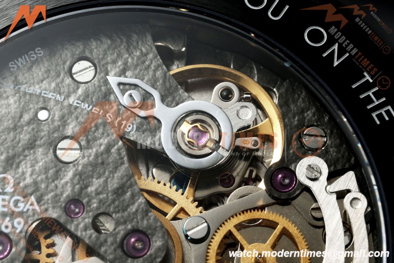 Omega - Speedmaster Dark Side of the Moon Apollo 8 44.25mm CER/RU Moon Surface Skeleton Dial BLSF Cal. 1869 Mod
