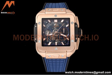 Hublot - Square Bang Unico 42mm Titanium RG/RU Blue Ske BBF A1280