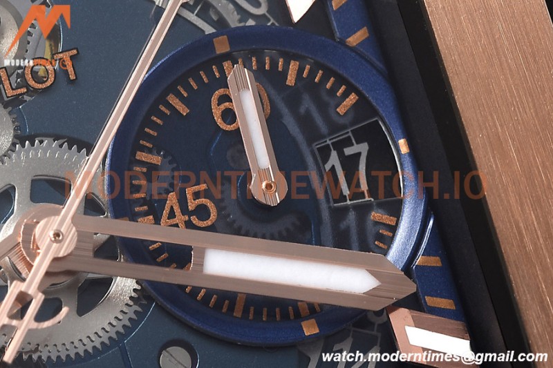 Hublot - Square Bang Unico 42mm Titanium RG/RU Blue Ske BBF A1280