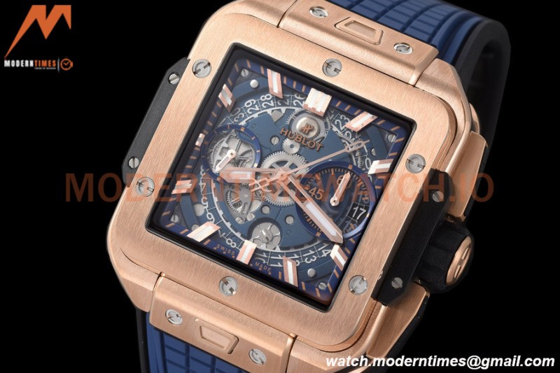 Hublot - Square Bang Unico 42mm Titanium RG/RU Blue Ske BBF A1280