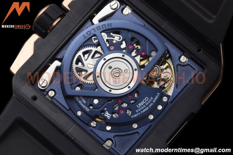 Hublot - Square Bang Unico 42mm Titanium RG/RU Blue Ske BBF A1280