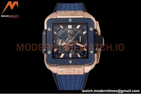Hublot - Square Bang Unico 42mm Titanium Cer RG/RU Blue Ske BBF A1280
