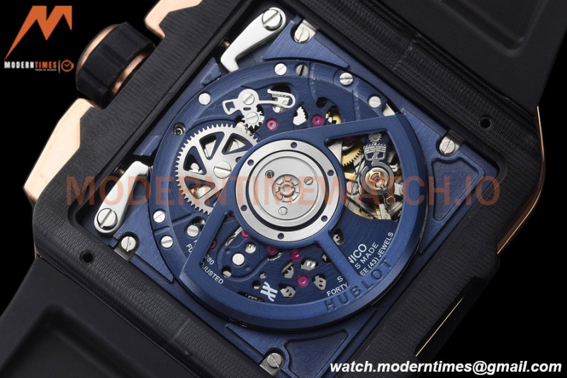 Hublot - Square Bang Unico 42mm Titanium Cer RG/RU Blue Ske BBF A1280