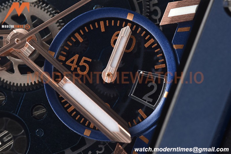 Hublot - Square Bang Unico 42mm Titanium Cer RG/RU Blue Ske BBF A1280