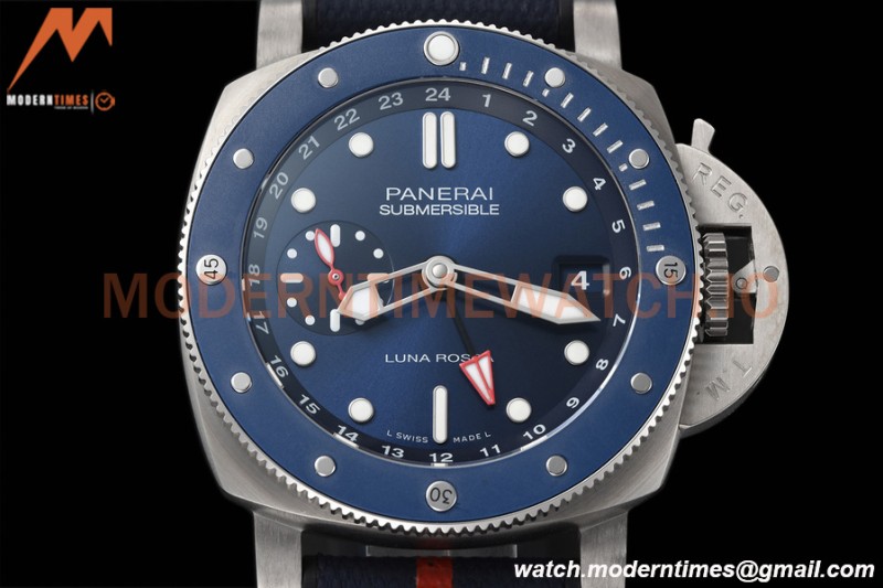 Panerai - PAM1507 Submersible GMT Luna Rossa 42mm TI/NY Blue VSF P900