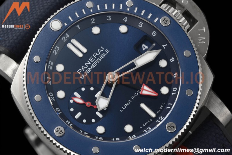Panerai - PAM1507 Submersible GMT Luna Rossa 42mm TI/NY Blue VSF P900