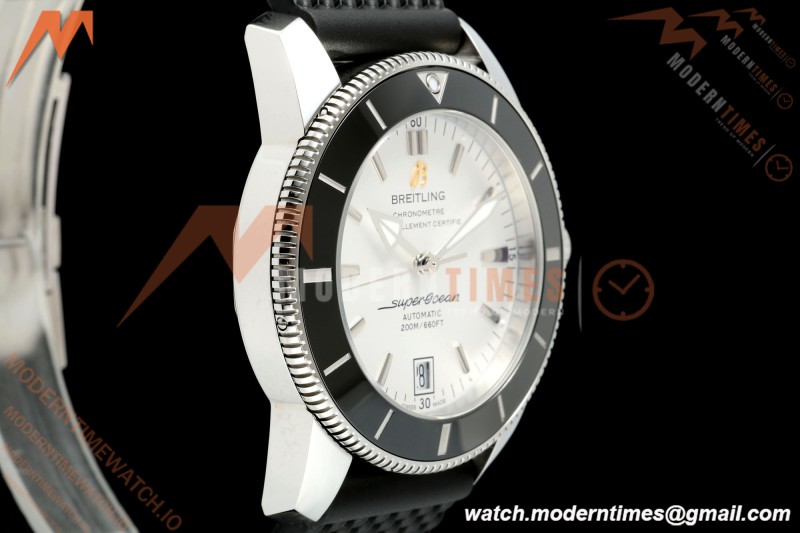 Breitling - Superocean Heritage B20 Automatic 42mm SS/RU White BLF A2824 | 브라이틀링 - 슈퍼오션 헤리티지 B20 오토매틱 42mm 스테인리스 스틸/러버 화이트 다이얼 BLF A2824