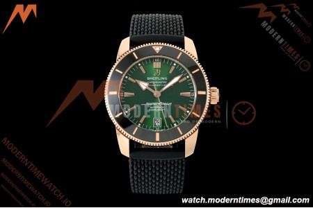 Breitling - Superocean Heritage B20 Automatic 42mm RG/RU Green BLF A2824 | 브라이틀링 - 슈퍼오션 헤리티지 B20 오토매틱 42mm 로즈골드/러버 그린 BLF A2824