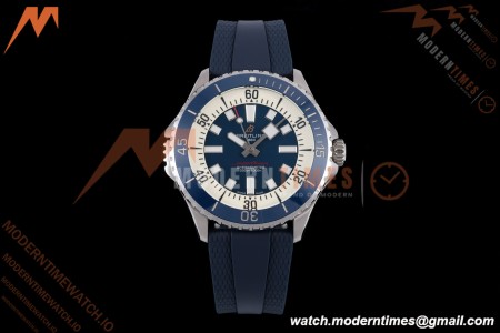 Breitling - Superocean Automatic 46mm SS/RU Blue Dial BLF A2824 | 브라이틀링 - 슈퍼오션 오토매틱 46mm 스테인리스/러버 블루 다이얼 BLF A2824