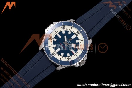 Breitling - Superocean Automatic 46mm SS/RU Blue Dial BLF A2824 | 브라이틀링 - 슈퍼오션 오토매틱 46mm 스테인리스/러버 블루 다이얼 BLF A2824