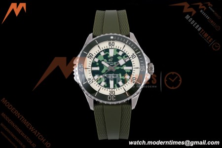 Breitling - Superocean Automatic 46mm SS/RU Green Camou Dial BLF A2824 | 브라이틀링 - 슈퍼오션 오토매틱 46mm 스테인리스/러버 그린 카무플라주 다이얼 BLF A2824