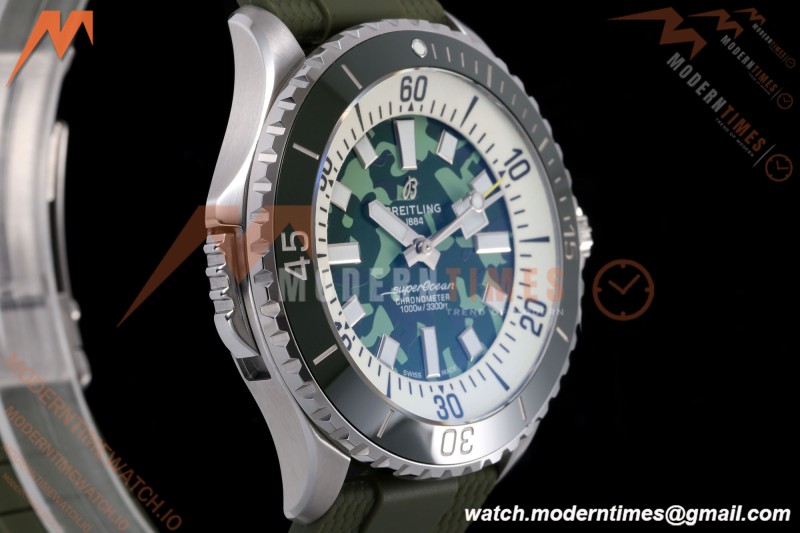 Breitling - Superocean Automatic 46mm SS/RU Green Camou Dial BLF A2824