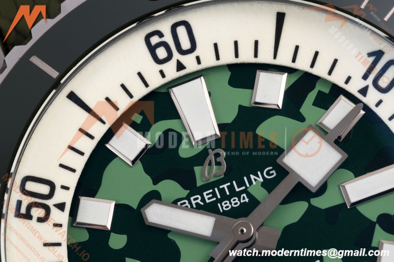 Breitling - Superocean Automatic 46mm SS/RU Green Camou Dial BLF A2824