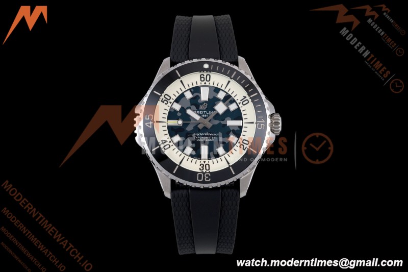 Breitling - Superocean Automatic 46mm SS/RU Blue Camou Dial BLF A2824