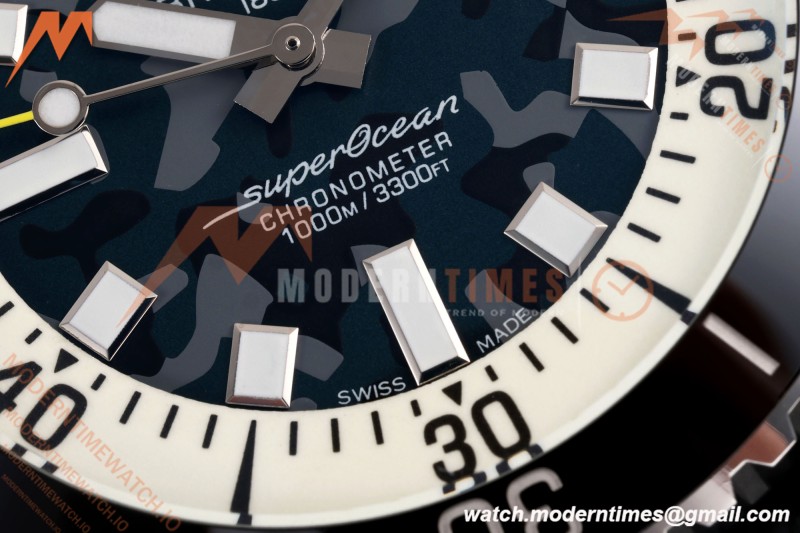 Breitling - Superocean Automatic 46mm SS/RU Blue Camou Dial BLF A2824