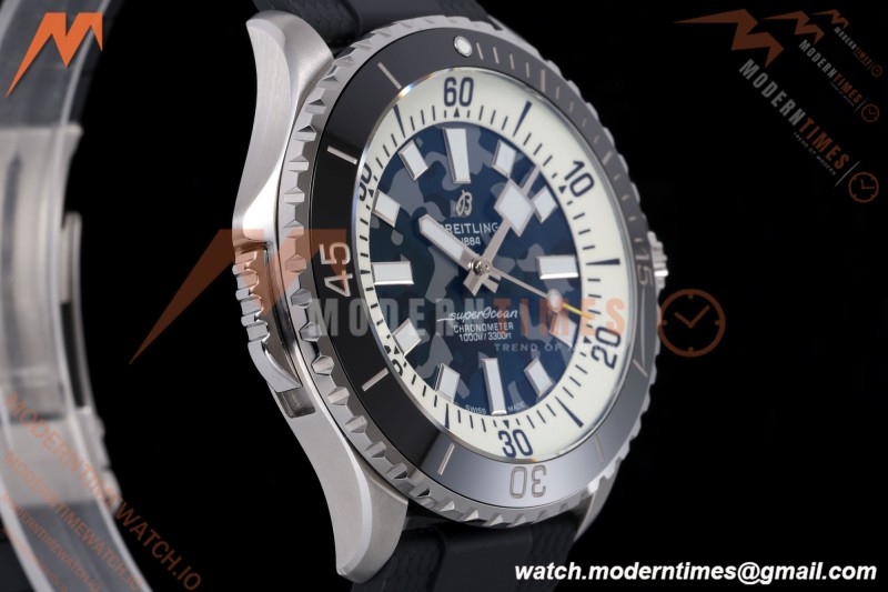 Breitling - Superocean Automatic 46mm SS/RU Blue Camou Dial BLF A2824