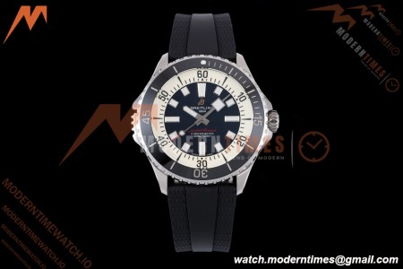 Breitling - Superocean Automatic 46mm SS/RU Black Dial BLF A2824 | 브라이틀링 - 슈퍼오션 오토매틱 46mm 스테인리스/러버 블랙 다이얼 BLF A2824