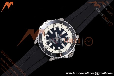 Breitling - Superocean Automatic 46mm SS/RU Black Dial BLF A2824 | 브라이틀링 - 슈퍼오션 오토매틱 46mm 스테인리스/러버 블랙 다이얼 BLF A2824