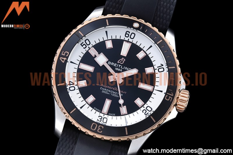 Breitling - Superocean 42mm Blk RG/SS/RU Black BLS Asia 2824