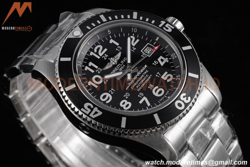 Breitling - Superocean II 44mm Automatic SS/SS Blk/Stk TF Asia 2824