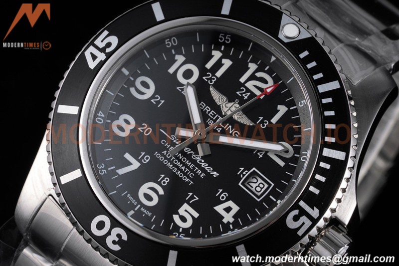 Breitling - Superocean II 44mm Automatic SS/SS Blk/Stk TF Asia 2824