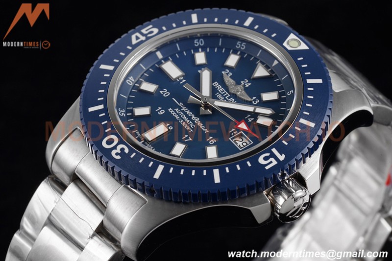 Breitling - Superocean II 44mm Automatic SS/SS Blu/Stk TF Asia 2824