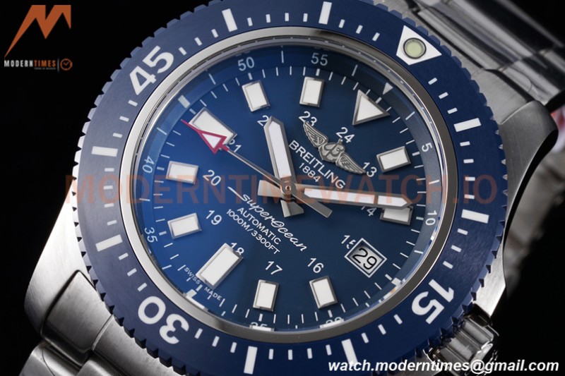 Breitling - Superocean II 44mm Automatic SS/SS Blu/Stk TF Asia 2824