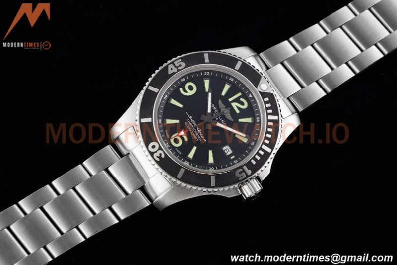 Breitling - Superocean 44mm Automatic SS/SS Blk/Stk/Num TF Asia 2824