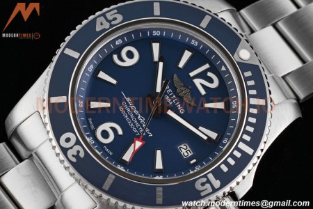 Breitling - Superocean 44mm Automatic SS/SS Blu/Stk/Num TF Asia 2824