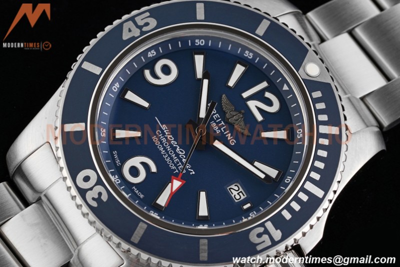 Breitling - Superocean 44mm Automatic SS/SS Blu/Stk/Num TF Asia 2824