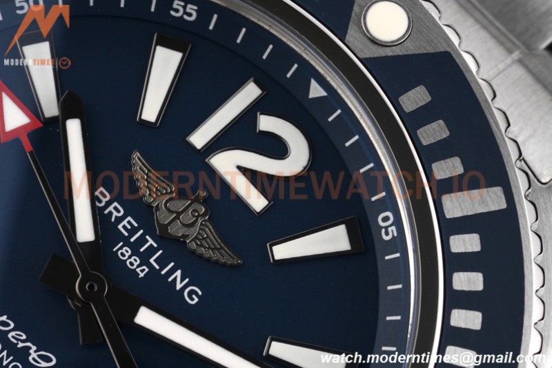 Breitling - Superocean 44mm Automatic SS/SS Blu/Stk/Num TF Asia 2824