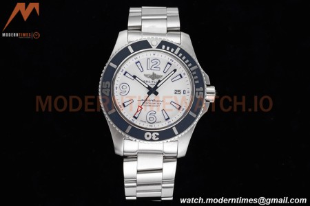 Breitling - Superocean 42mm Automatic SS/SS Wht/Stk/Num TF Asia 2824