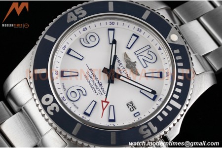Breitling - Superocean 42mm Automatic SS/SS Wht/Stk/Num TF Asia 2824