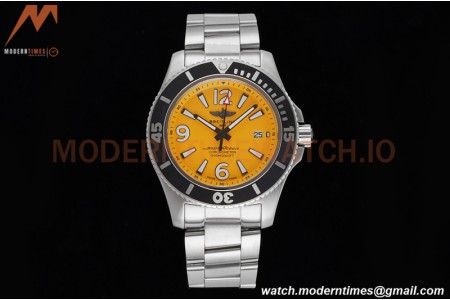 Breitling - Superocean 44mm Automatic SS/SS Yelw/Stk/Num TF Asia 2824