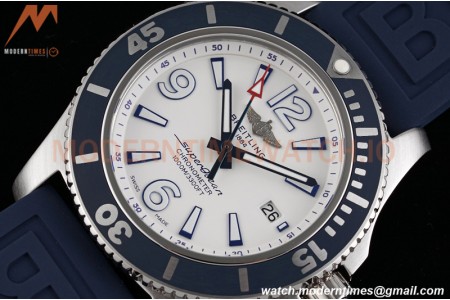 Breitling - Superocean 42mm Automatic SS/RU Wht/Stk/Num TF Asia 2824