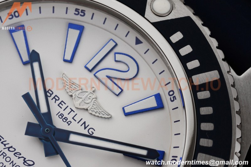 Breitling - Superocean 42mm Automatic SS/RU Wht/Stk/Num TF Asia 2824
