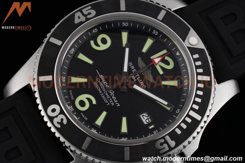 Breitling - Superocean 44mm Automatic SS/RU Blk/Stk/Num TF Asia 2824