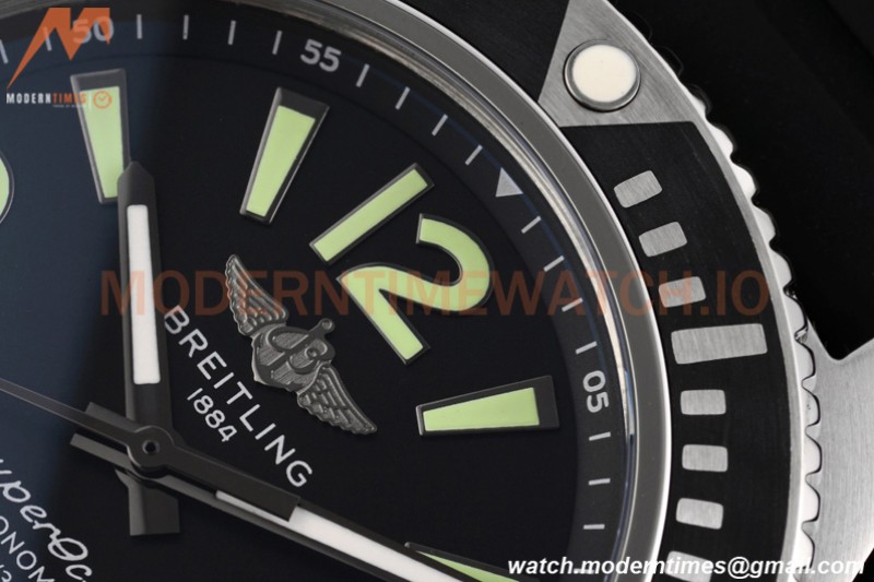 Breitling - Superocean 44mm Automatic SS/RU Blk/Stk/Num TF Asia 2824
