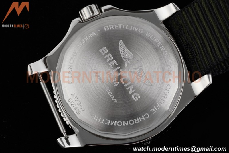 Breitling - Superocean 44mm Automatic SS/NY Grn/Stk/Num TF Asia 2824