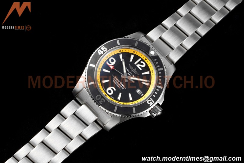 Breitling - Superocean 44mm Automatic SS/SS Blk/Yelw TF Asia 2824