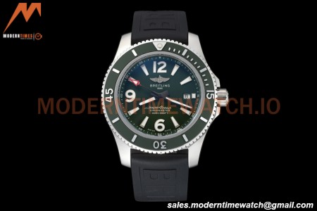 Breitling - Superocean 44mm Outerknown SS/RU Green BLSF A2824