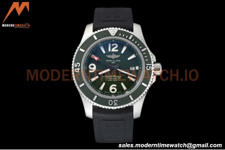 Breitling - Superocean 44mm Outerknown SS/RU Green BLSF A2824
