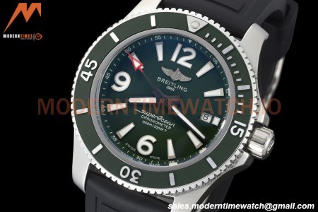 Breitling - Superocean 44mm Outerknown SS/RU Green BLSF A2824