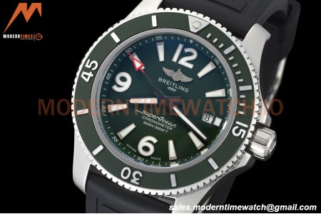 Breitling - Superocean 44mm Outerknown SS/RU Green BLSF A2824