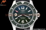 Breitling - Superocean 44mm Red SS/SS Green BLSF A2824