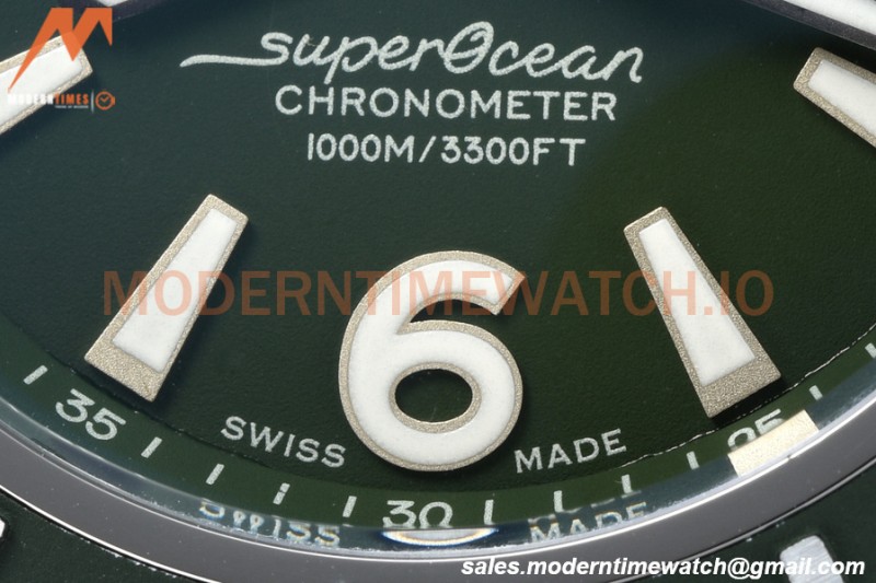 Breitling - Superocean 44mm Red SS/SS Green BLSF A2824